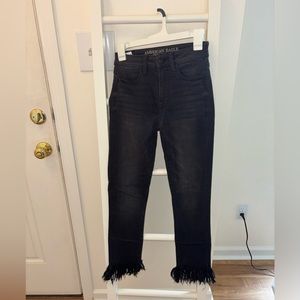 American Eagle Fringe Bottom Skinny Jean